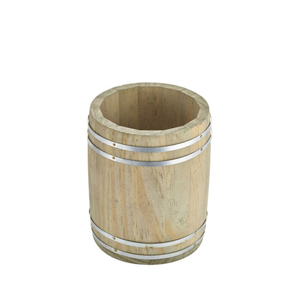 Mini Barrelque Miniature Wooden Barrel 11.5Dia x 13.5cm- Pack 1 – Love Tiki