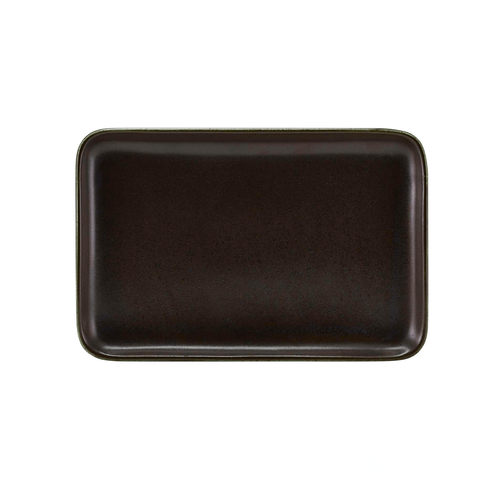 Terra Porcelain Black Rectangular Platter 30 x 20cm