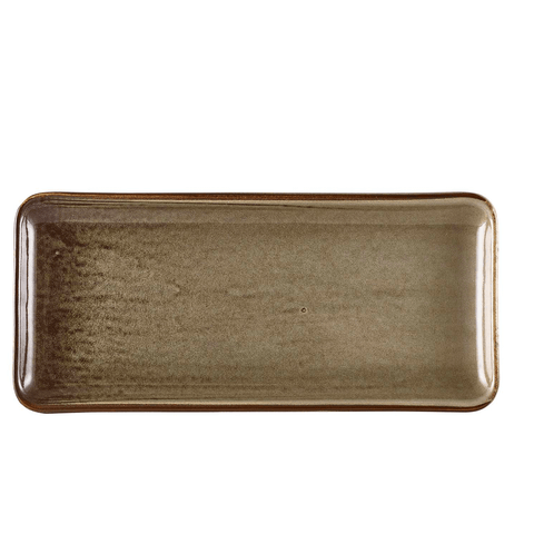 Terra Porcelain Grey Narrow Rectangular Platter 31 x 14cm