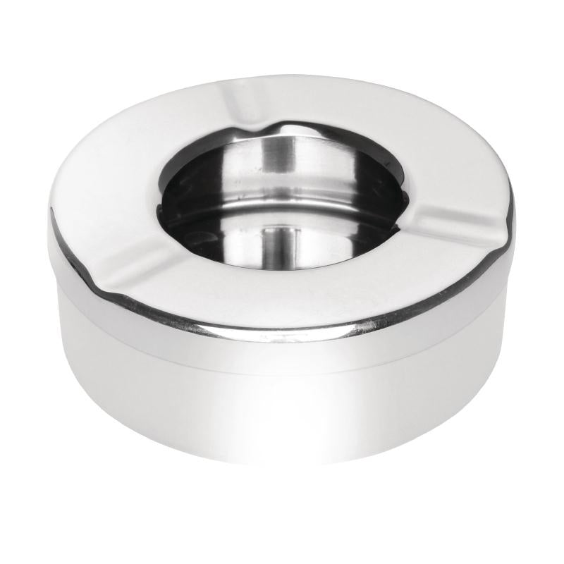 Olympia Stainless Steel Windproof Ashtray 90mm 6pk