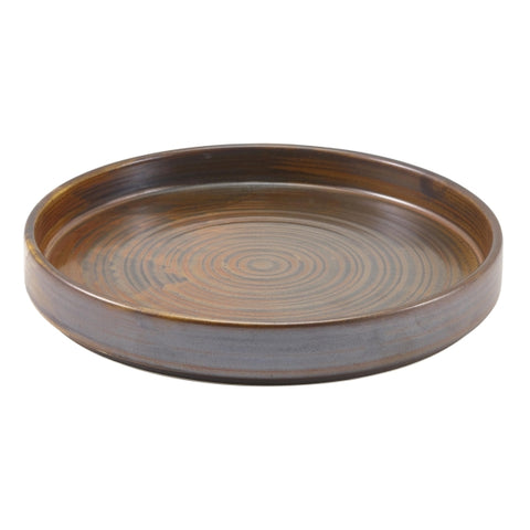 Terra Porcelain Rustic Copper Presentation Plate 21cm 6pk