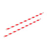 8" Red & White Stripe Paper Straws 250pk