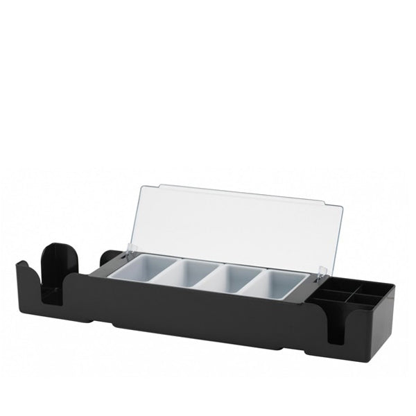 Plastic Bar Centre 4 Compartment With Serviette/Stirrer Pockets x 1 Pint