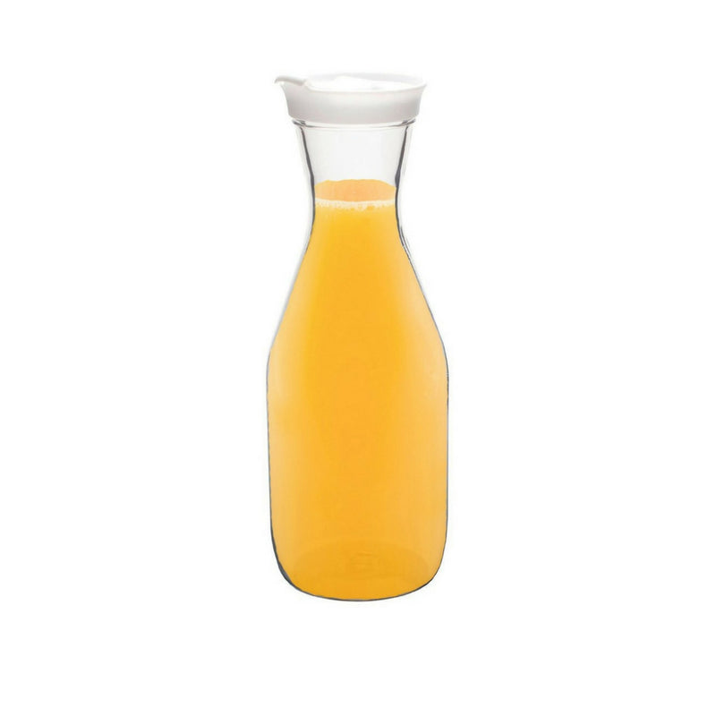 1L Plastic Carafe with Clip Lid - 12 Pack