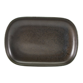 Terra Porcelain Black Rectangular Plate 24 x 16.5cm 12pk