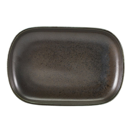 Terra Porcelain Black Rectangular Plate 24 x 16.5cm 12pk