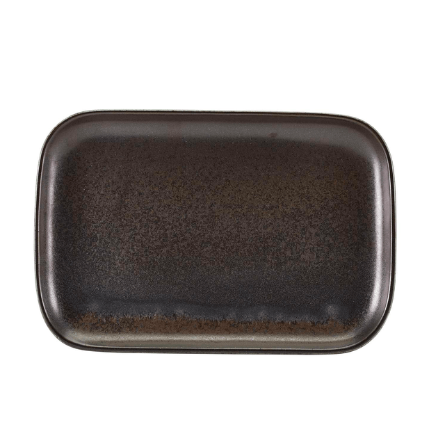 Terra Porcelain Black Rectangular Plate 34.5 x 23.5cm