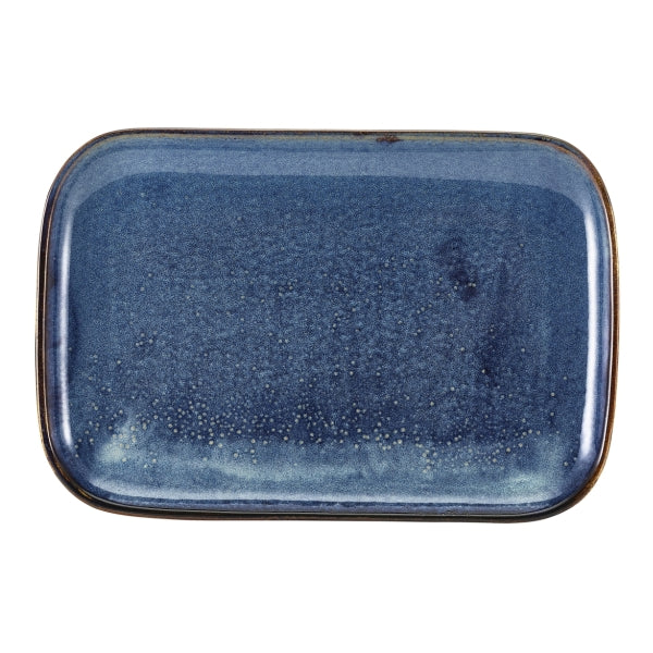 Terra Porcelain Aqua Blue Rectangular Plate 29 x 19.5cm 6pk