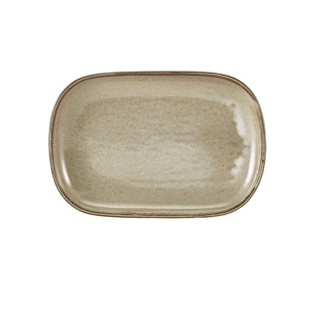 Terra Porcelain Grey Rectangular Plate 24 x 16.5cm