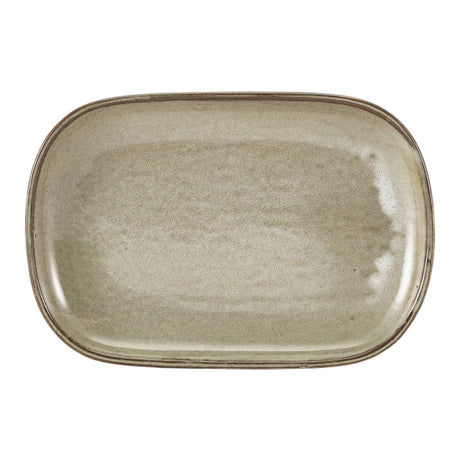 Terra Porcelain Grey Rectangular Plate 24 x 16.5cm 12pk