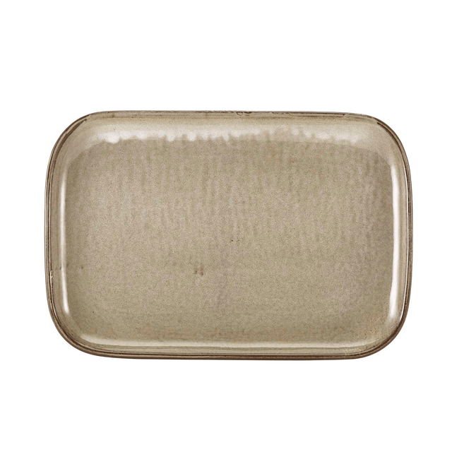 Terra Porcelain Grey Rectangular Plate 34.5 x 23.5cm