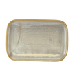 Terra Porcelain Matt Grey Rectangular Plate 34.5 x 23.5cm