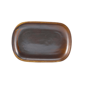Terra Porcelain Rustic Copper Rectangular Plate 24 x 16.5cm