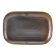 Terra Porcelain Rustic Copper Rectangular Plate 29 x 19.5cm 6pk