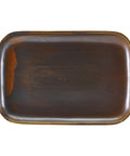 Terra Porcelain Rustic Copper Rectangular Plate 34.5 x 23.5cm 6pk