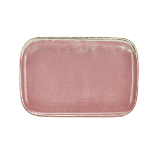 Terra Porcelain Rose Rectangular Plate 34.5 x 23.5cm