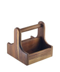 Small Dark Wood Table Caddy