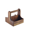 Small Dark Wood Table Caddy