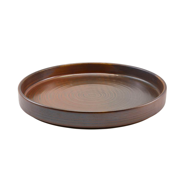 Terra Porcelain Rustic Copper Presentation Plate 26cm