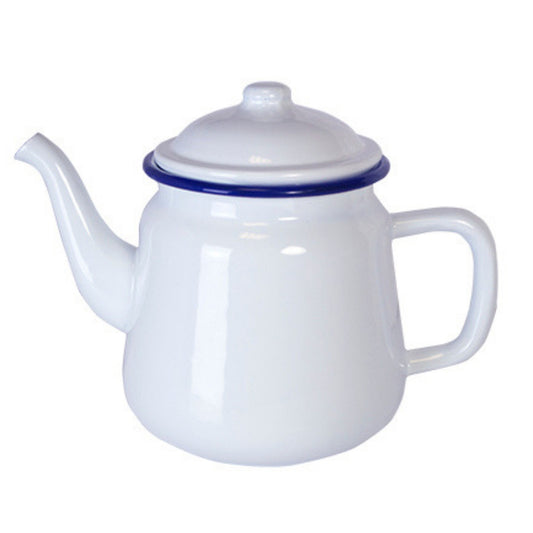 Enamel Tea Pot White 1ltr