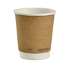 Vegware 8oz Double Wall Brown Kraft Cups x 500pk