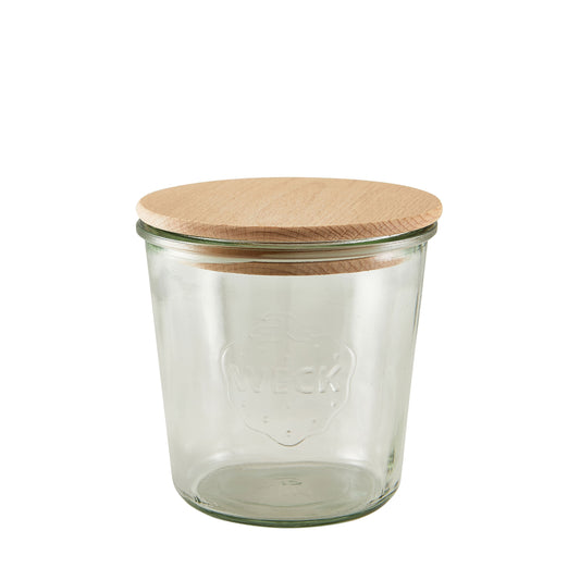 Weck Jar with Wooden Lid 58cl/20.4oz (Dia) 6pk