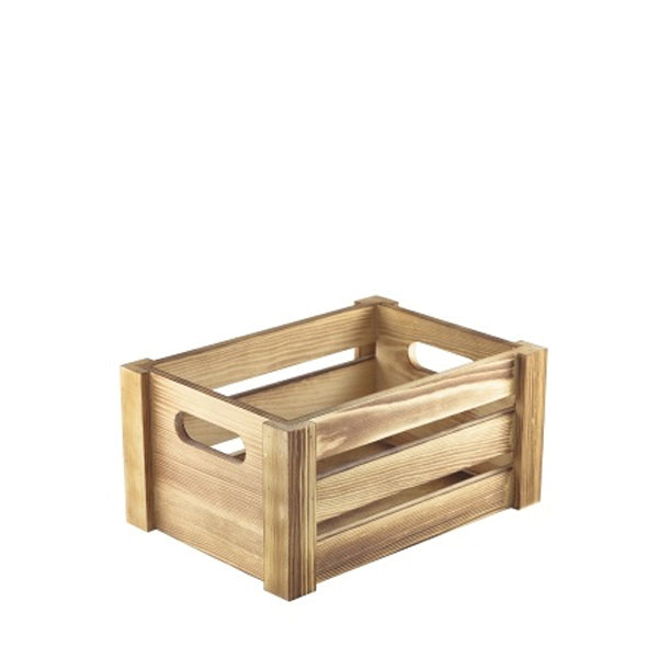 Wooden Crate Rustic Finish 22.8x16.5x11cm
