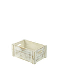 Wooden Crate White Wash Finish 34 x 23 x 15cm