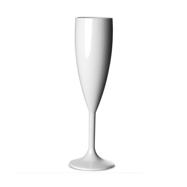 Polycarbonate Elite Premium Champagne Flutes 6.6oz - White - 12pk