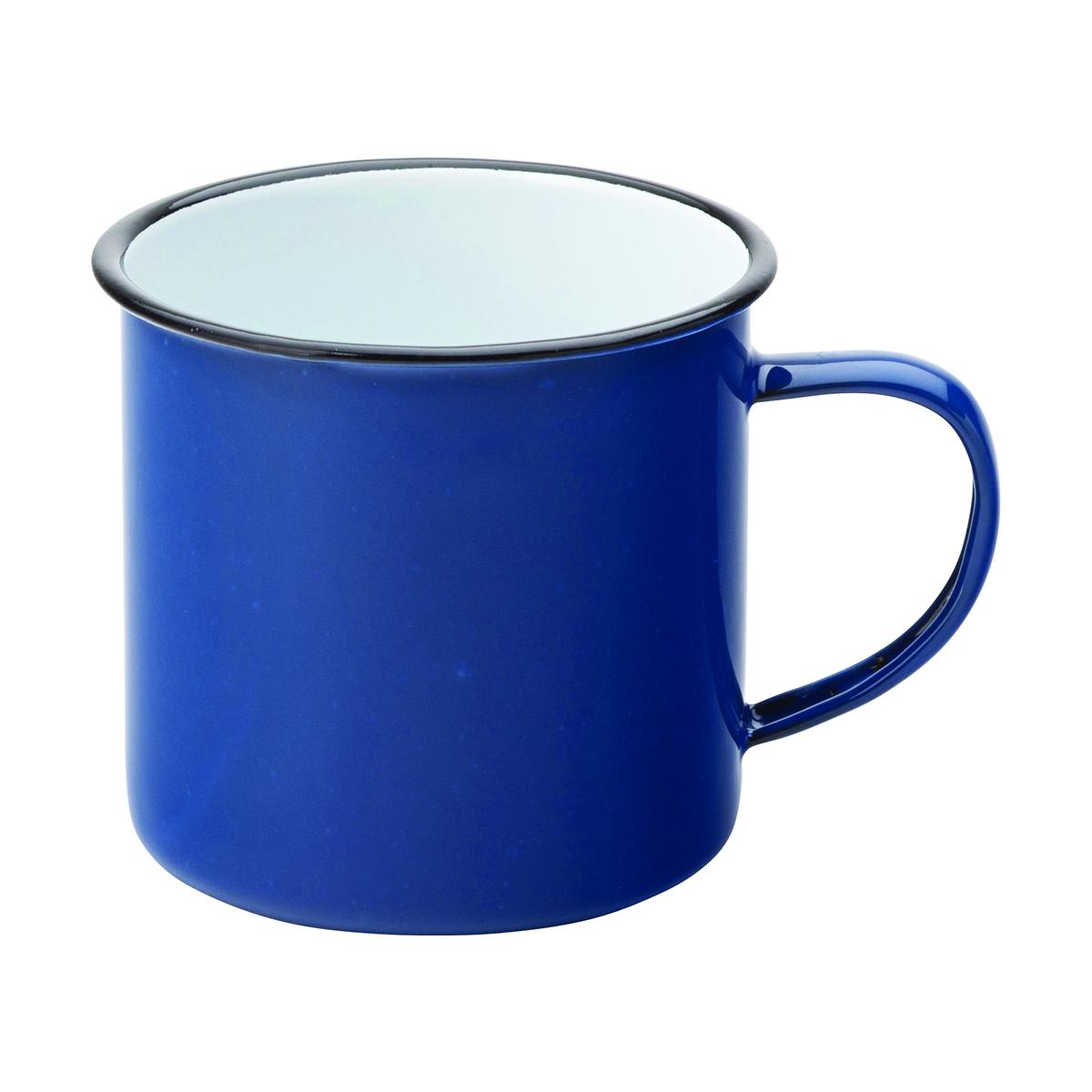 Enamel Mug Blue with Black Rim 520ml