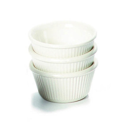 Ramekin Fluted Melamine 3oz White