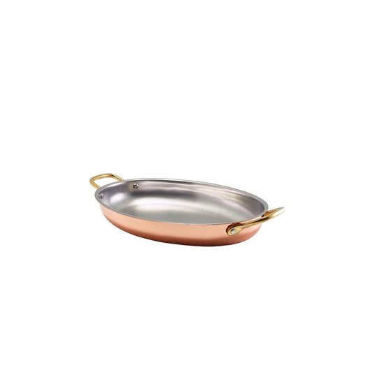 GenWare Copper Plated Oval Dish 30 x 21cm- Pack 3