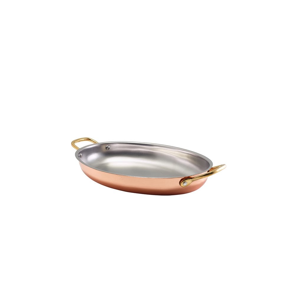 Copper Plated Oval Serving Dish