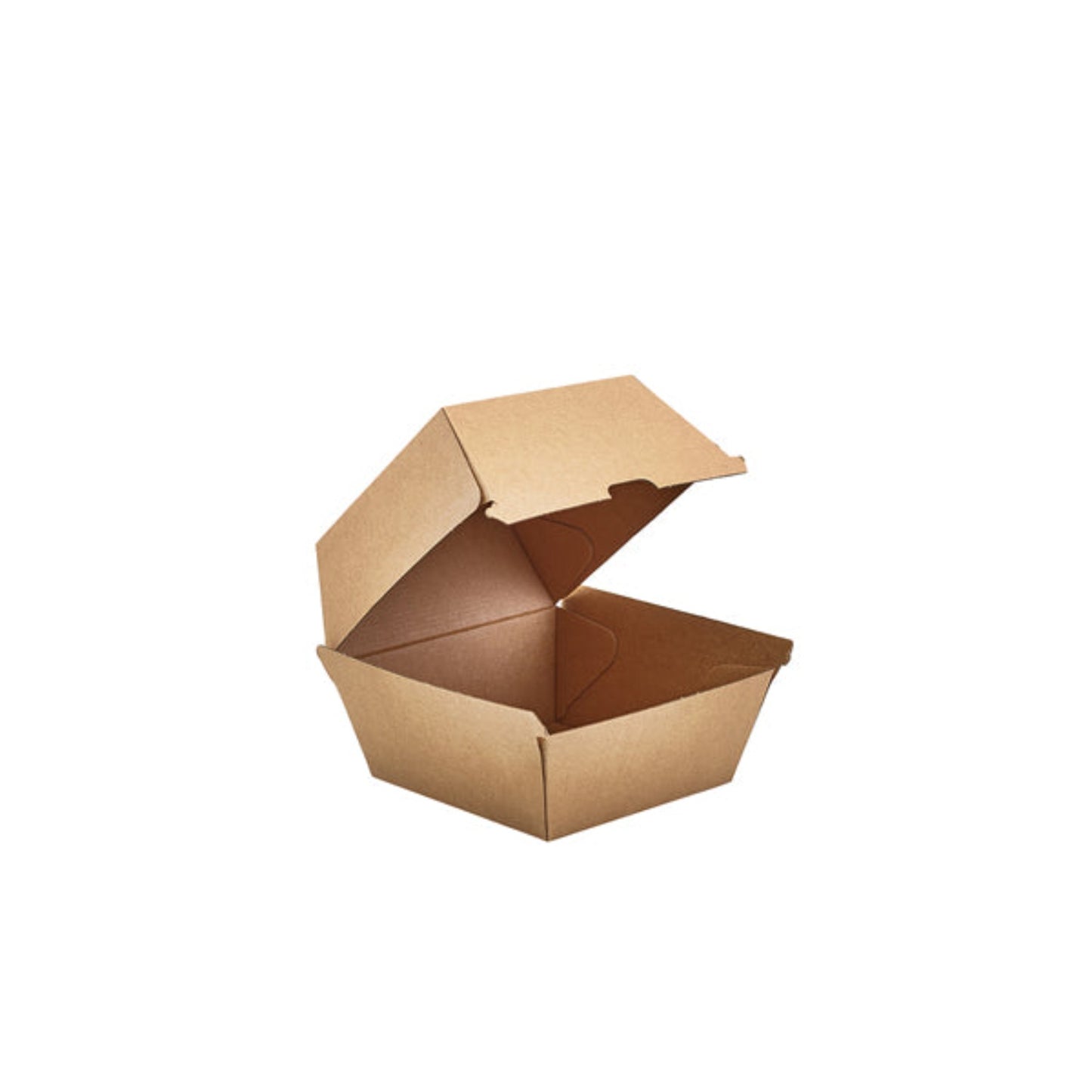 Compostable Kraft Burger Boxes 111mm (Pack of 150)