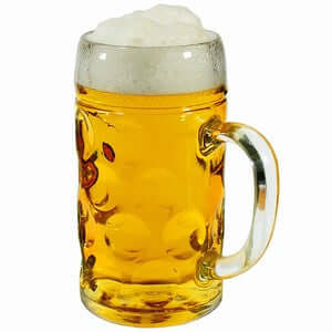 1.3 Litre Glass Beer Stein Lined at 2 Pints CE...