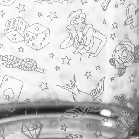 tattoo mixing glass